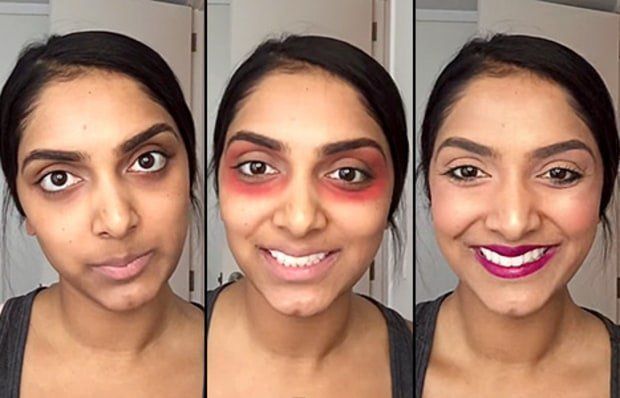 7 Tips Rahasia dalam Berdandan yang Bikin Skill Makeup Kamu Naik Level 25 Vlogger Deepica Mutyala menggunakan lipstik sebagai concealer untuk menghilangkan lingkar hitam dibawah mata