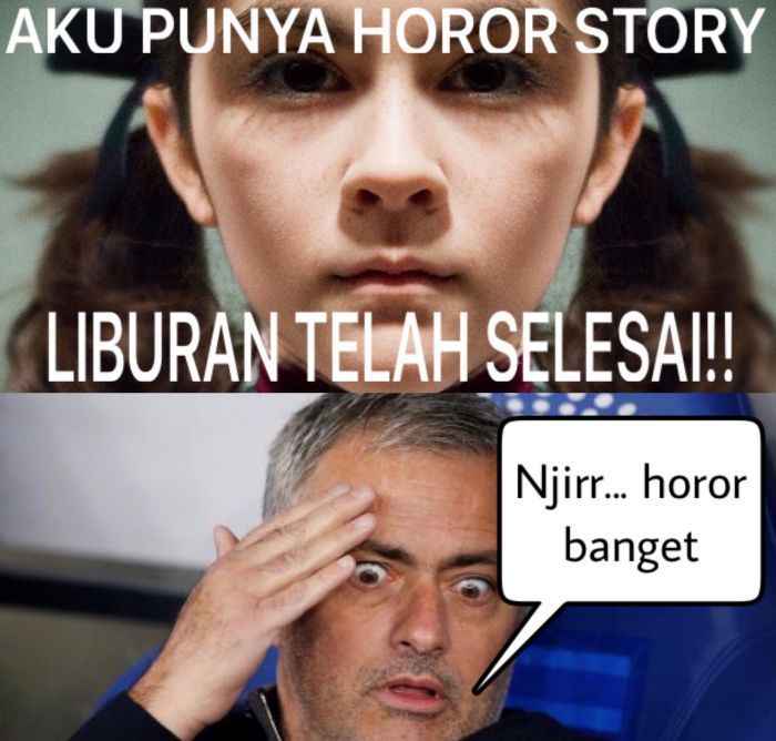 Meme Liburan Panjang Bagai Syurga Telah Usai, Nyesek tapi 