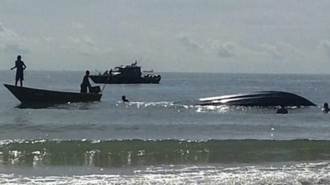 kapal pengangkut TKI yang terbalik dan tenggelam Juli lalu