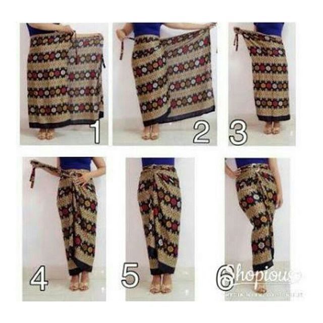 Tutorial Memakai Kain Batik Hanya dengan Dililit Saja Tak 