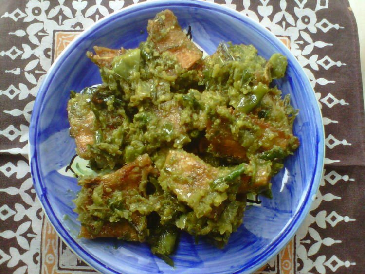 sambal hijau ikan asin