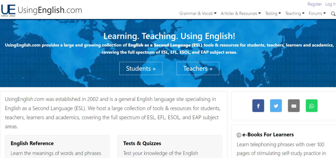 Website Belajar Bahasa Inggris