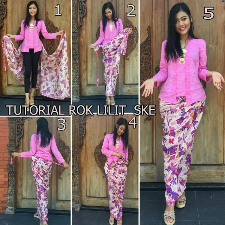 Tutorial Memakai Kain Batik Hanya dengan Dililit Saja Tak 