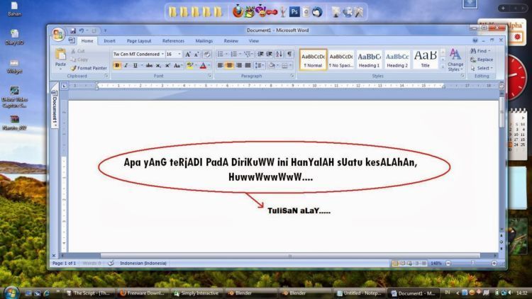 kali ini boleh pakai bahasa alay
