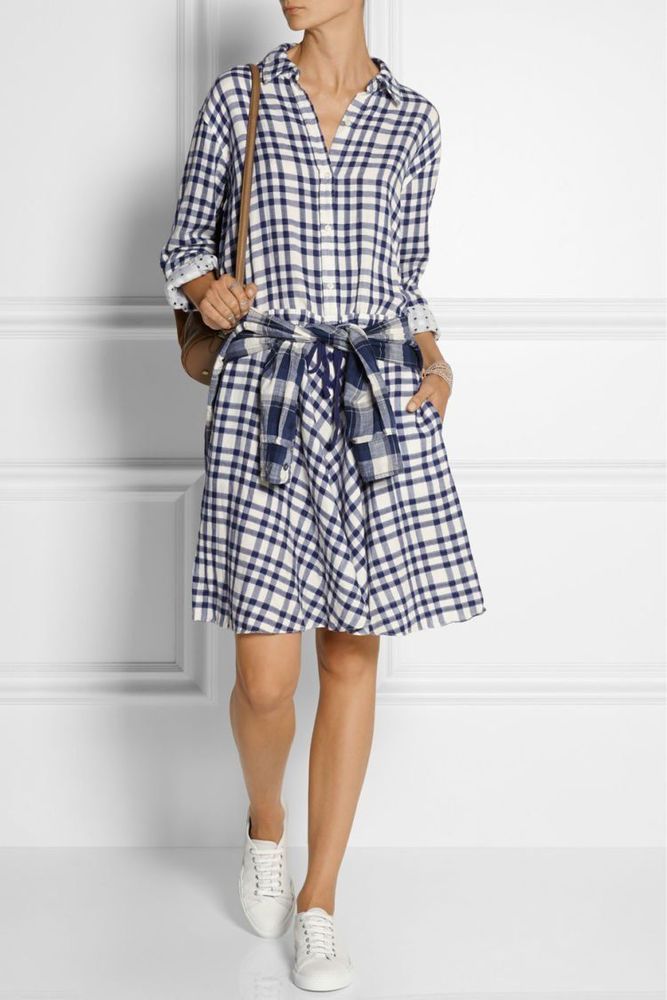 shirtdress kotak kotak cocok buat ngampus!