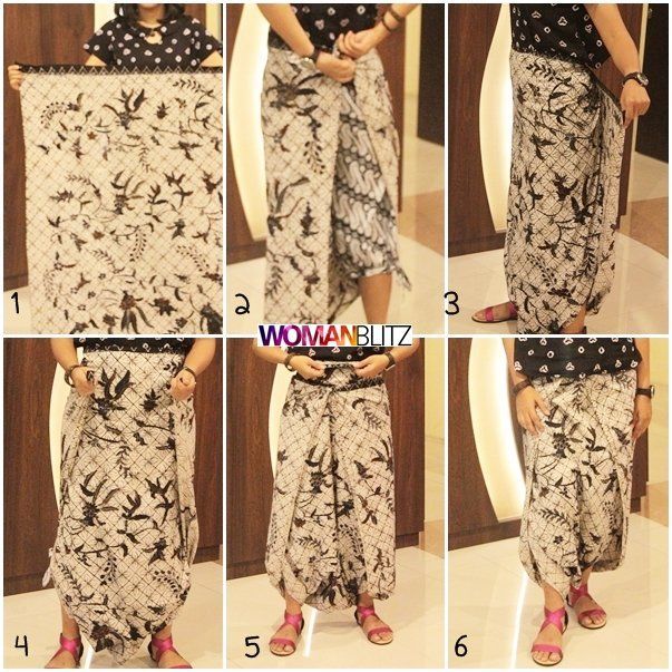 Tutorial Memakai Kain Batik  Hanya dengan Dililit Saja Tak 