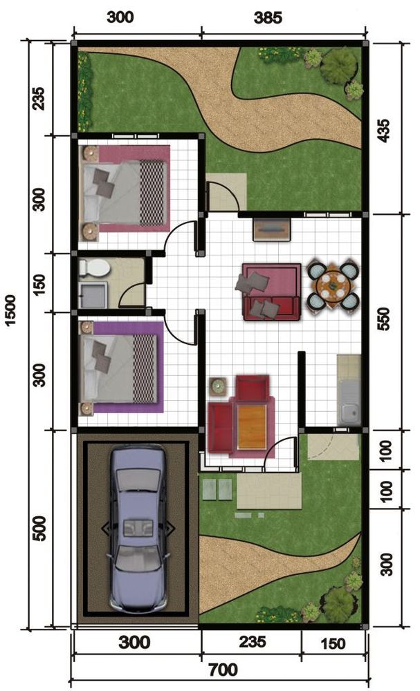desain Rumah Minimalis 2 Kamar