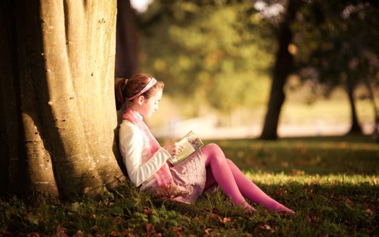 baca buku di taman :3