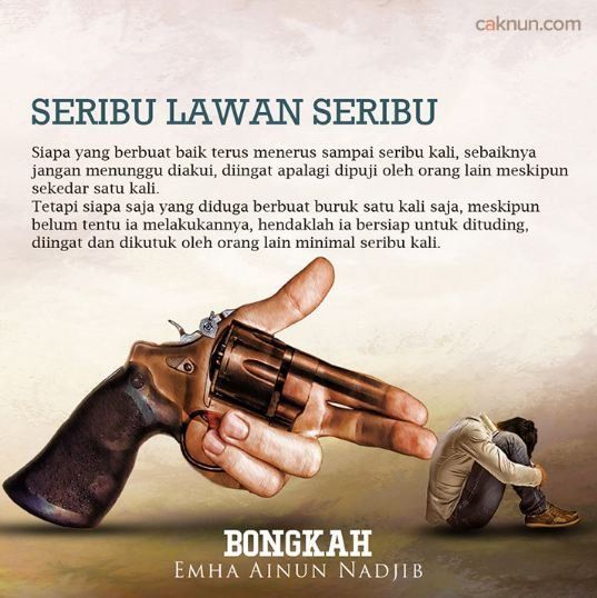 Untukmu Usia 20-an, 15 Quotes Cak Nun ini Menampar Sekaligus Bikin Kamu Sadar