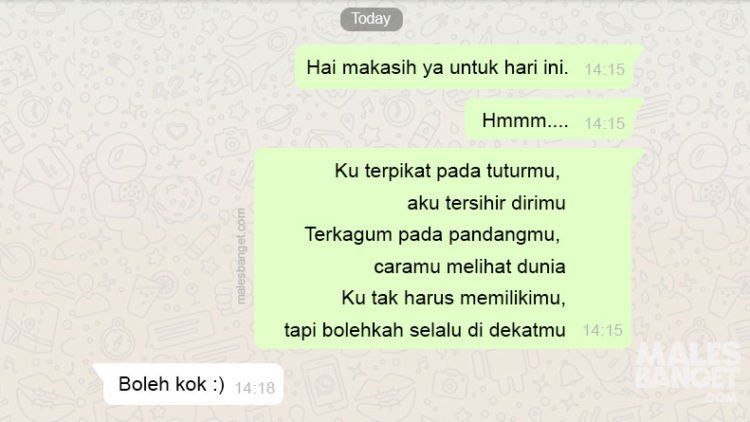 Lirik Lagu yang Bisa Kamu Pake Saat Chatting Sama Gebetan Biar Dia Baper