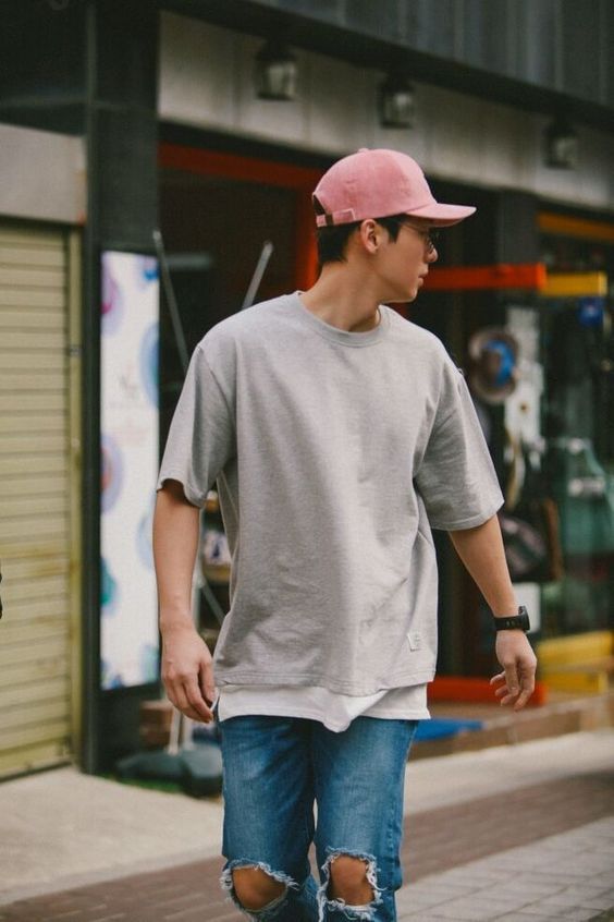 abu-abu dan pink lucu