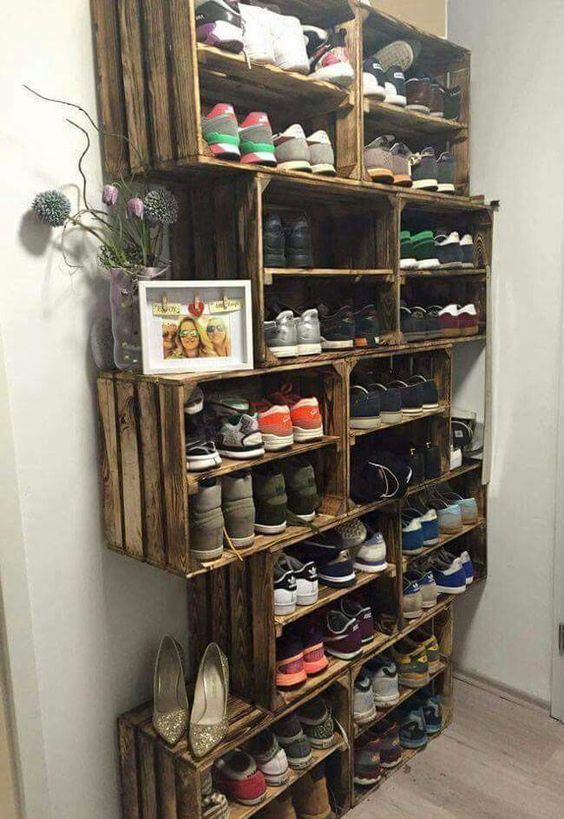 cara membuat rak sepatu dari kayu