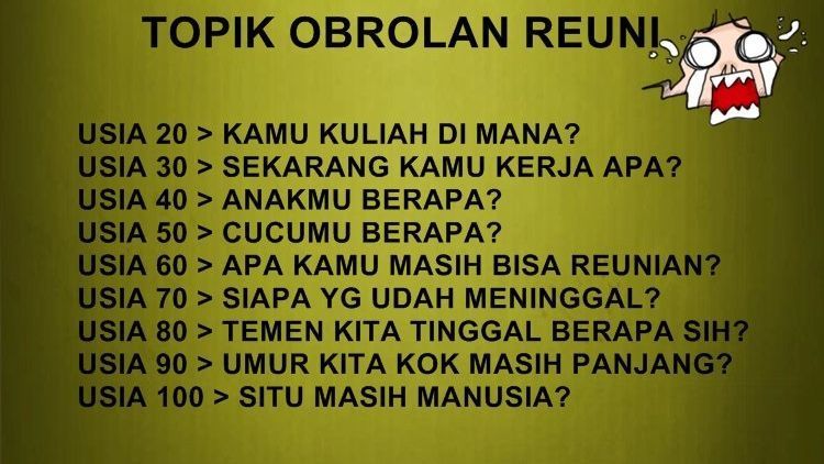 13 Meme Kocak Soal Reuni Mulai Yang Kangen Kangenan Sampai Gondok