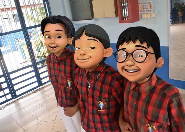 Temennya Upin Ipin waktu sekolah