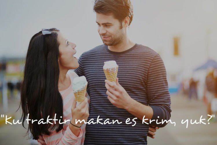 Makan es krim enak nih~