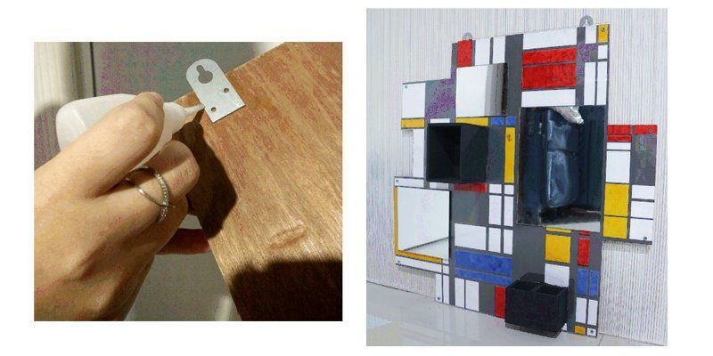 Kreasi Unik Cermin Dinding Bergaya Piet Mondrian Ini Bisa Kamu Bikin Sendiri, kok