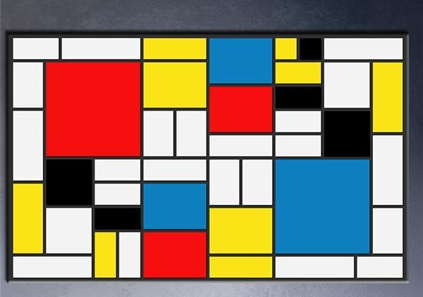 Kreasi Unik Cermin Dinding Bergaya Piet Mondrian Ini Bisa Kamu Bikin Sendiri, kok