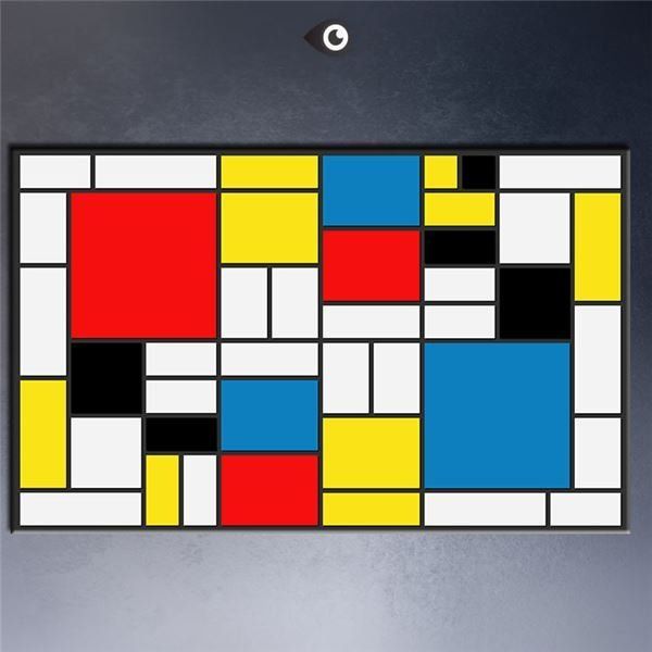 Kreasi Unik Cermin Dinding Bergaya Piet Mondrian Ini Bisa Kamu Bikin Sendiri, kok