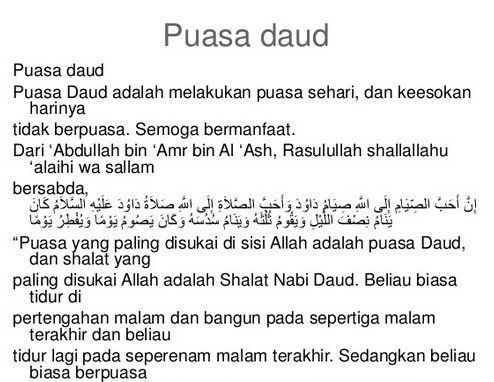 Puasa Nabi Daud Untuk Jodoh - Caskah