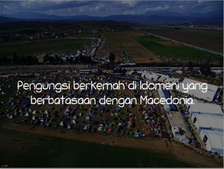 Lingkungan pengungsian yang kumuh.