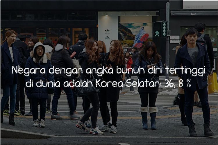 Korea Selatan terkenal dengan angka bunuh dirinya yang tinggi.