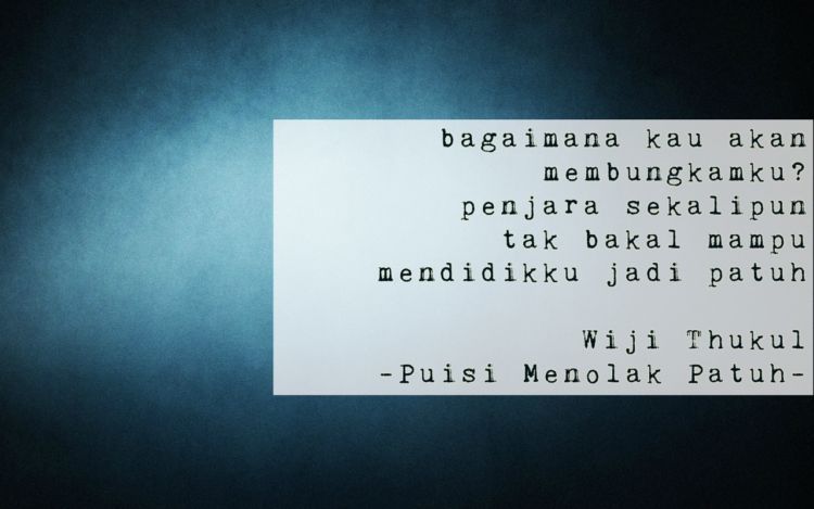 Puisi Menolak Patuh, 1997.