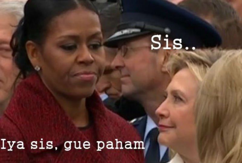 Dari Ekspresi Kesal Sampai Rumpi-rumpi Manja, Ini Momen-momen Kocak  Saat Pelantikan  Donald Trump