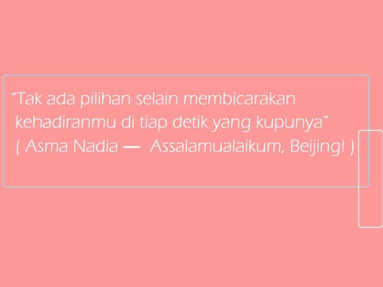 kamu terus membicarakan tentangnya 