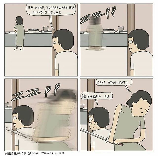 Maknya langsung jadi ninja