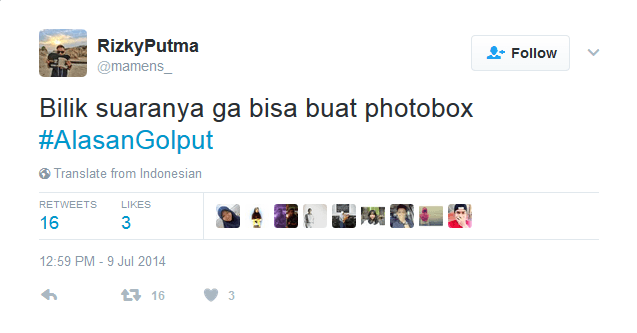 Alasan Golput 23 Netizen Ini Bisa Diterima Nggak? Mereka Terlalu Baper untuk Memilih :( 48 Anak zaman sekarang ke TPS cuma selfie