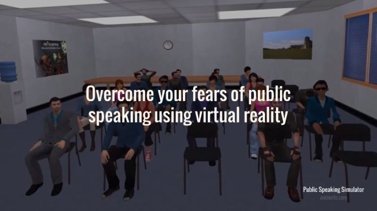 Di VR, ada yang namanya public speaking simulator yang akan membantumu mengatasi grogi