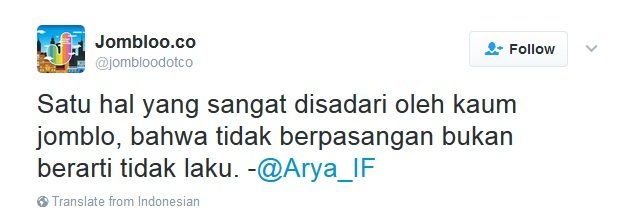 Pembenaran bagi jomblo nih