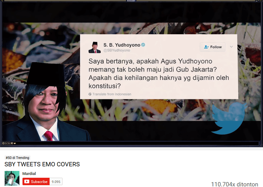 Gara-gara Twit SBY Isinya Galau, Dibikinin Jadi Lagu Emo Deh. Duh, Ingat Zaman Rambut Poni Lempar Nih