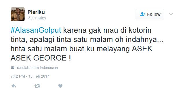 Alasan Golput 23 Netizen Ini Bisa Diterima Nggak? Mereka Terlalu Baper untuk Memilih :( 40 Cinta woi cinta