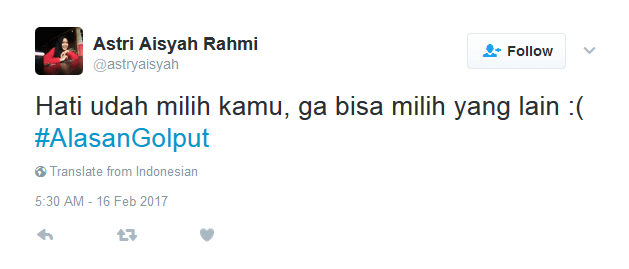 Alasan Golput 23 Netizen Ini Bisa Diterima Nggak? Mereka Terlalu Baper untuk Memilih :( 44 Ah gombal