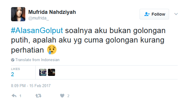 Alasan Golput 23 Netizen Ini Bisa Diterima Nggak? Mereka Terlalu Baper untuk Memilih :( 42 Kasihan banget mbak