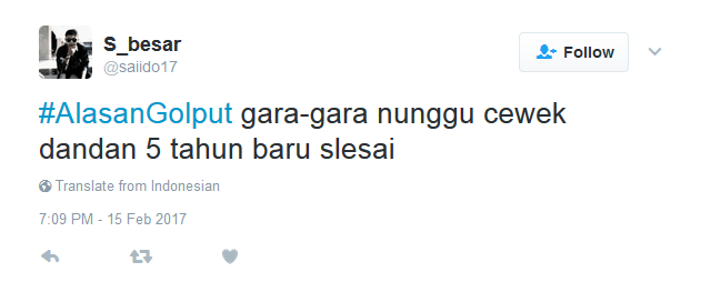 Alasan Golput 23 Netizen Ini Bisa Diterima Nggak? Mereka Terlalu Baper untuk Memilih :( 38 Ngapain dandan ke TPS