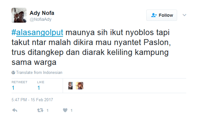 Alasan Golput 23 Netizen Ini Bisa Diterima Nggak? Mereka Terlalu Baper untuk Memilih :( 32 Ya ampun
