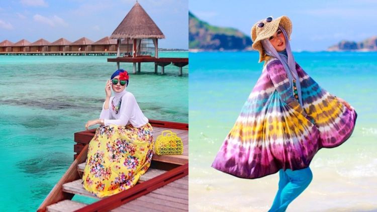 7 Tutorial Gaya Berhijab untuk  Piknik ke Pantai  Buatmu 