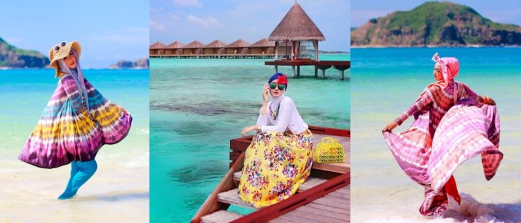 7 Tutorial Gaya Berhijab  untuk Piknik ke Pantai  Buatmu 