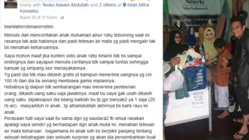 Bahagia Bacanya, Bocah Ini Basah Kuyup Demi Beli Baju Gamis di Pameran untuk Ibunya