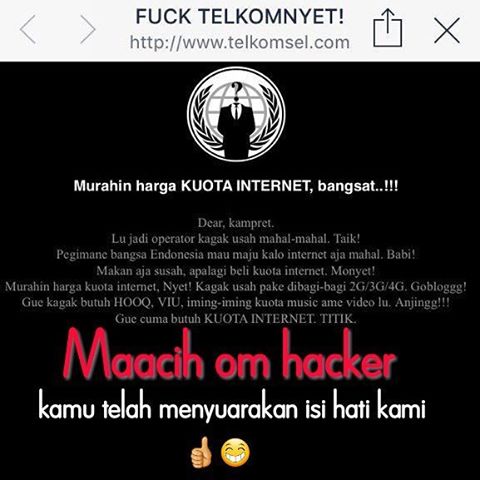 BREAKING NEWS: Situs Telkomsel Dibajak, Netizen Banyak yang Setuju Soalnya Tarifnya Kemahalan