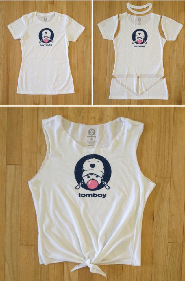 DIY Front Knotted T-shirt