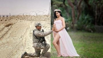 Suami Bertugas Jadi Tentara, Sang Istri Buat Sesi Foto Kehamilan Unik, Inspirasi Buat Kamu yang LDR!