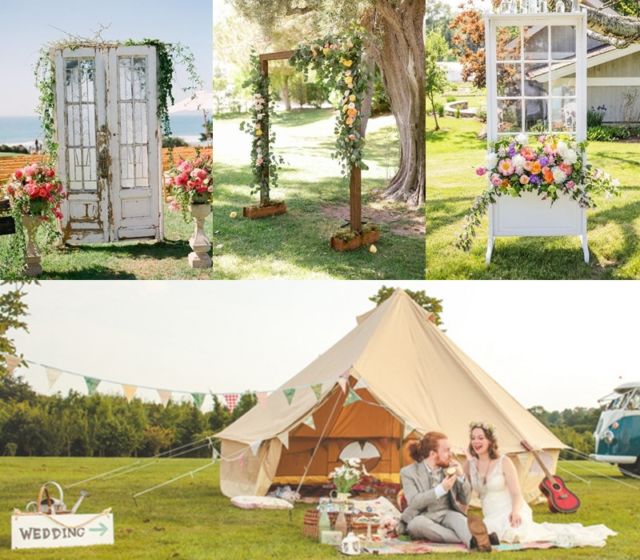 9 Inspirasi Pesta Pernikahan A la Boho-Hippie, Buat Kalian Calon Pengantin yang Mencintai Alam