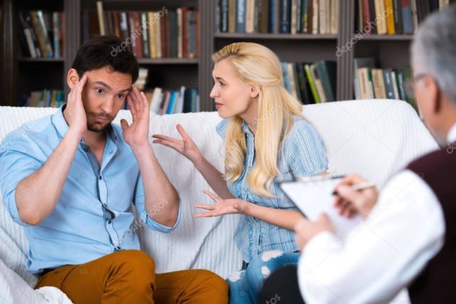 Concept for family consultation with psychologist – Stock Image