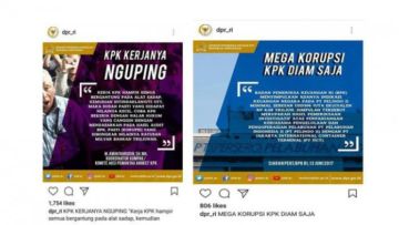 Panggung DPR Kembali Disorot. Kali Ini Gara-gara Unggahan di Instagram Resminya yang Sindir KPK