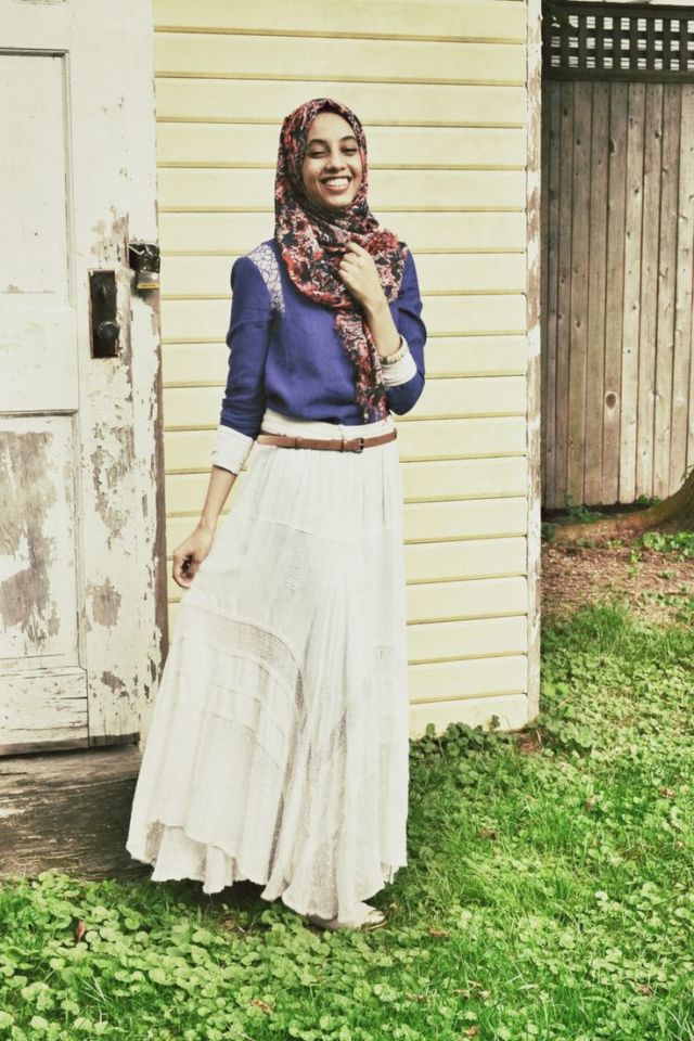 Rok putih tulang vintage