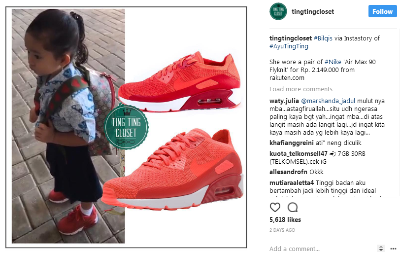 Bilqis, Anak Tunggal Ayu Tingting Punya Barang-Barang Mahal. Ini Kata Psikolog Anak dan Warganet 8 Bilqis, Anak Tunggal Ayu Tingting Punya Barang-Barang Mahal. Ini Kata Psikolog Anak dan Warganet