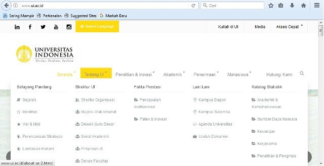 Siapa Bilang Arsitektur Tidak Dibutuhkan Dalam Website? Kamu Salah, Ini Buktinya! 4 Tampilan Beranda UI